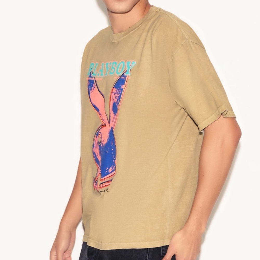 Playboy- Gray Acid Wash January 1986 PLAYBOY Pop Art Cover T-SHIRT Size Small - Picture 3 of 16